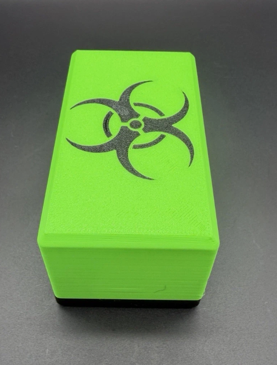 Zombucks 10 Slot Storage Box for Paper Packaged Silver Rounds - Biohazard