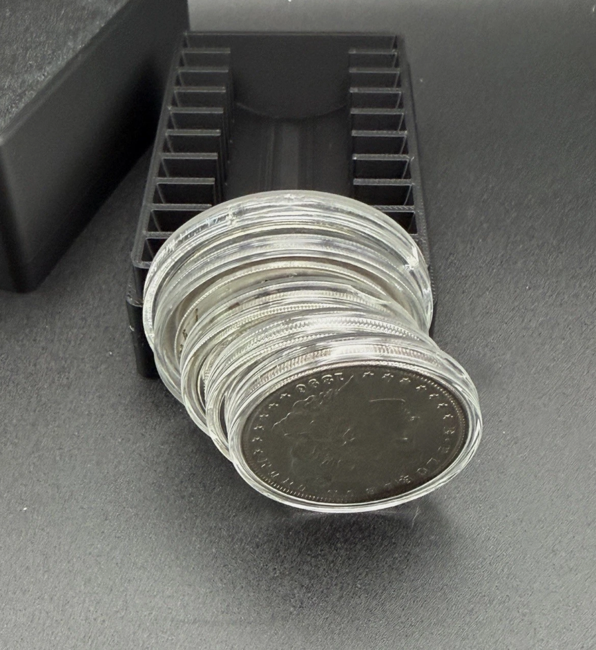 Silver storage box/container 1oz coins or rounds in standard capsules - 10 Slot