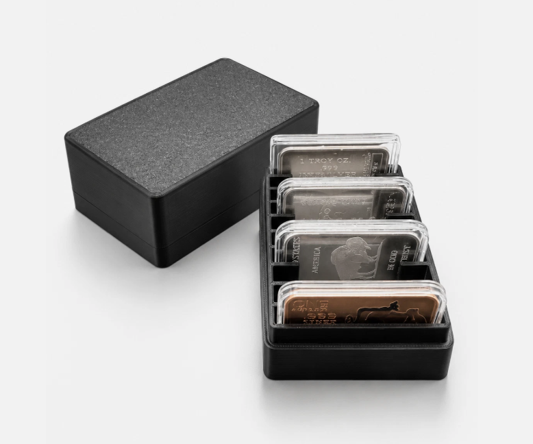 1oz Silver Copper storage box container 1oz bars stackers in capsules - 10 Slot