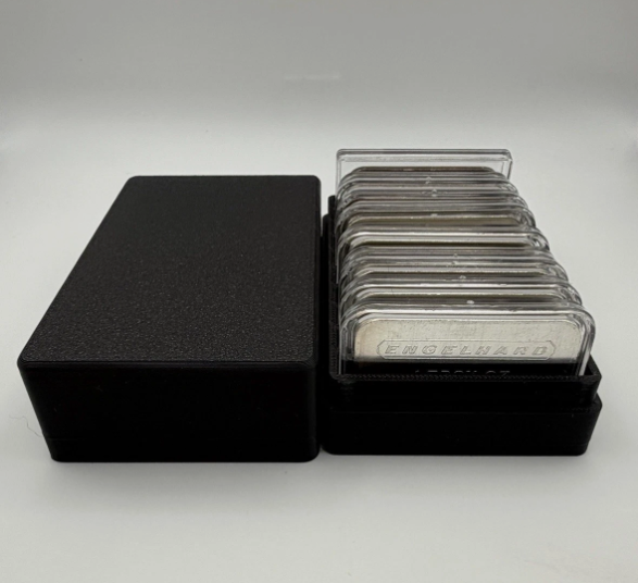 1oz Silver Copper storage box container 1oz bars stackers in capsules - 10 Slot