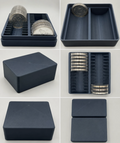 1oz Silver Coin Storage Box Holds 26 Rounds in Standard Capsules Pick Color