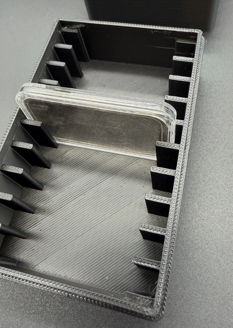 Silver Bar Storage Box 1oz Stackers in Square Capsules 10 Slot Holder Case