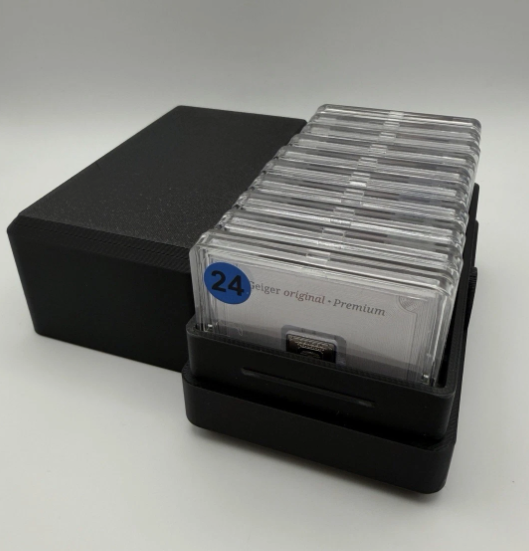 Geiger Edelmetalle Assay Storage Box Holds 10 - Fits 1g 5g 10g w Engraved Logo