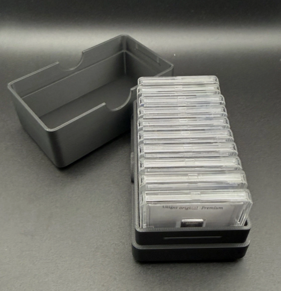 Geiger Edelmetalle Assay Storage Box Holds 10 - Fits 1g 5g 10g w Engraved Logo