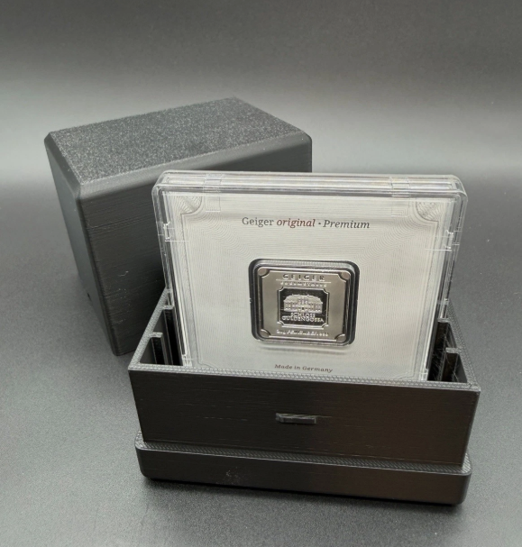 5 Slot Geiger Edelmetalle Assay Storage Box 20g 1oz Silver Gold - Pick Color