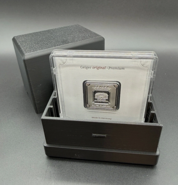 Geiger Edelmetalle 5 Slot Assay Storage Box Fits 20g 1oz Gold Silver Engraved