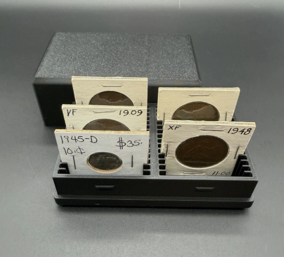 30 Slot 2x2 Cardboard Coin Flip Storage Box Silver Copper Holder