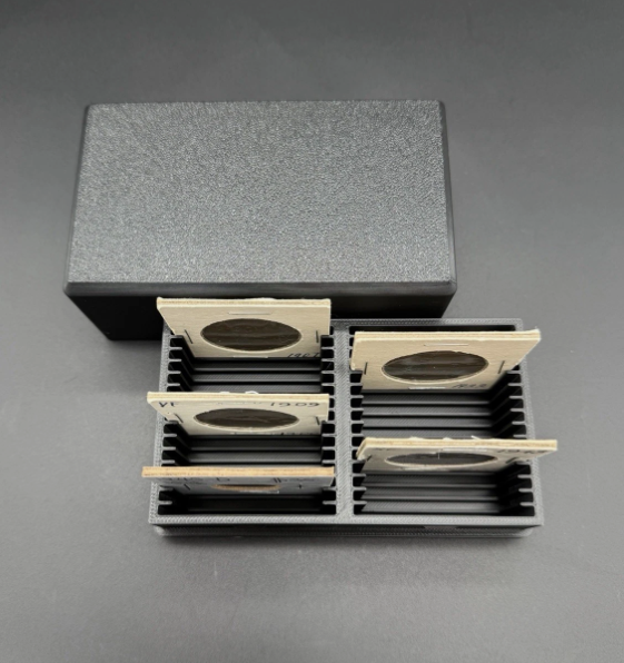 30 Slot 2x2 Cardboard Coin Flip Storage Box Silver Copper Holder