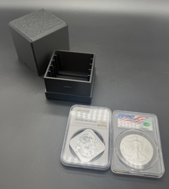 NGC CAC Graded Coin Slab Storage Box 5 Slot Holder - 3D Printed